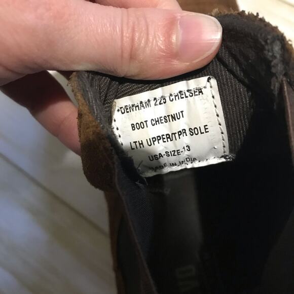 Crevo‎ Denham Chelsea Biot Chestnut Leather Suede Men’s Size 13 - Picture 7 of 8